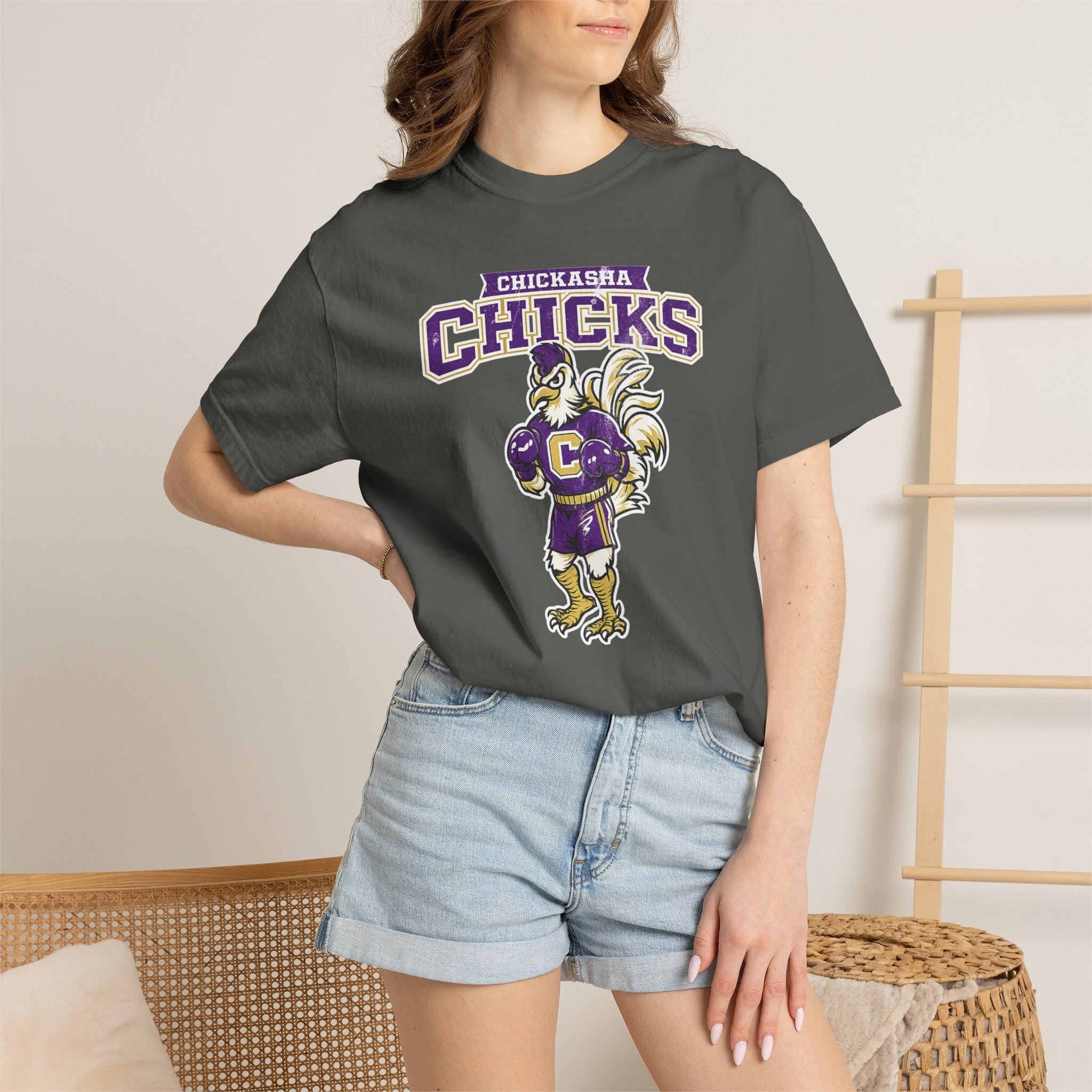 Chickasha Chicks Mascot T-Shirt — Vintage School Spirit Tee