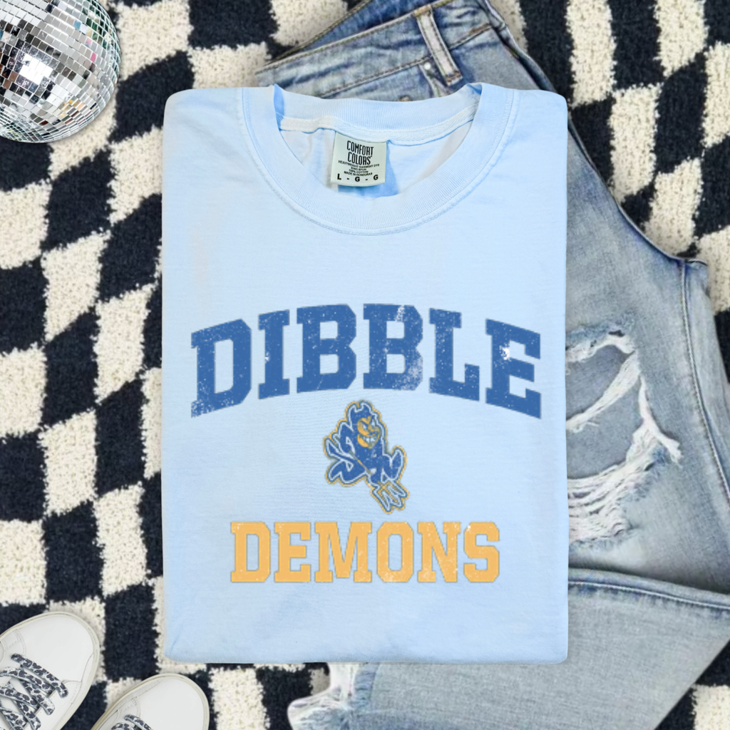 Dibble Demons Vintage-Style T-Shirt — School Mascot Tee