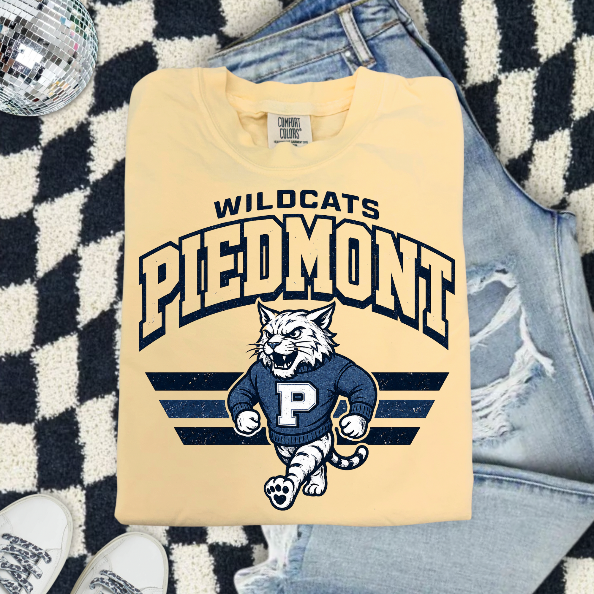 Piedmont Wildcats Vintage Mascot T-Shirt