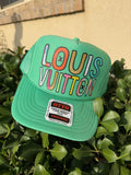 Louis Vuitton Inspired Mint Trucker Hat