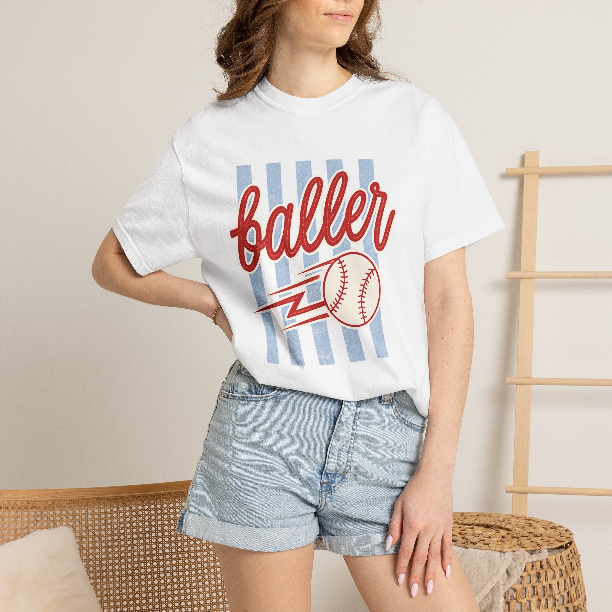 Retro Baseball Babe Comfort Colors Tee – Vintage Game Day Shirt