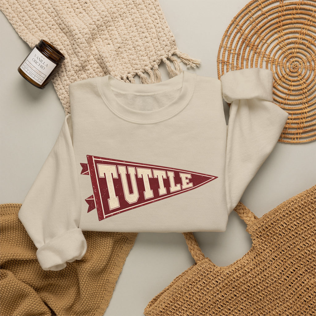 Tuttle Vintage Varsity Pennant Crewneck Sweatshirt