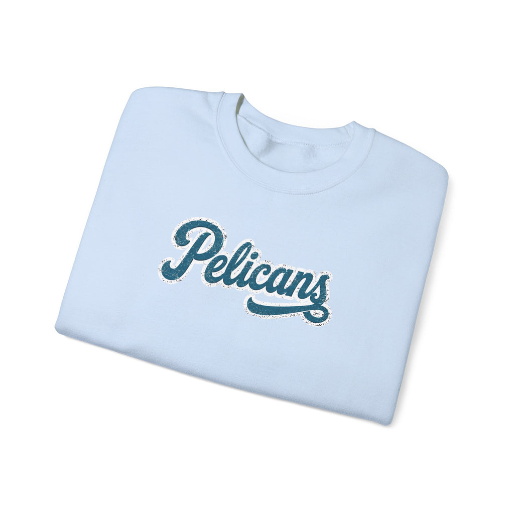 Pelicans Script Gildan Adult Crewneck Sweatshirt