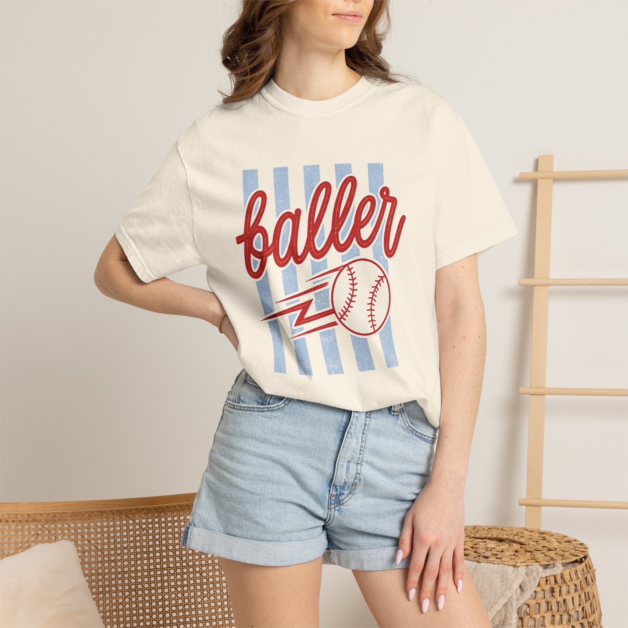 Retro Baseball Babe Comfort Colors Tee – Vintage Game Day Shirt