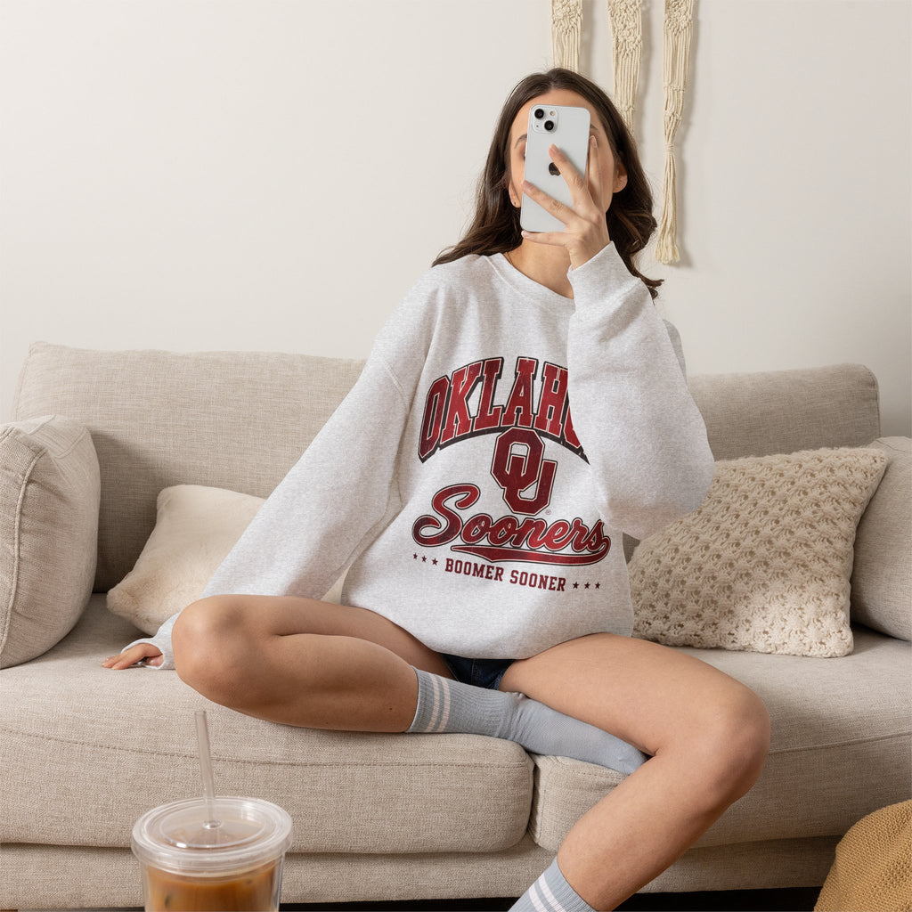 Sooners Crewneck Sweatshirt – Oklahoma OU Vintage Collegiate Pullover