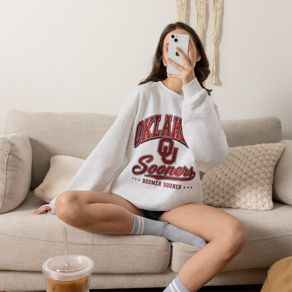 Sooners Crewneck Sweatshirt – Oklahoma OU Vintage Collegiate Pullover