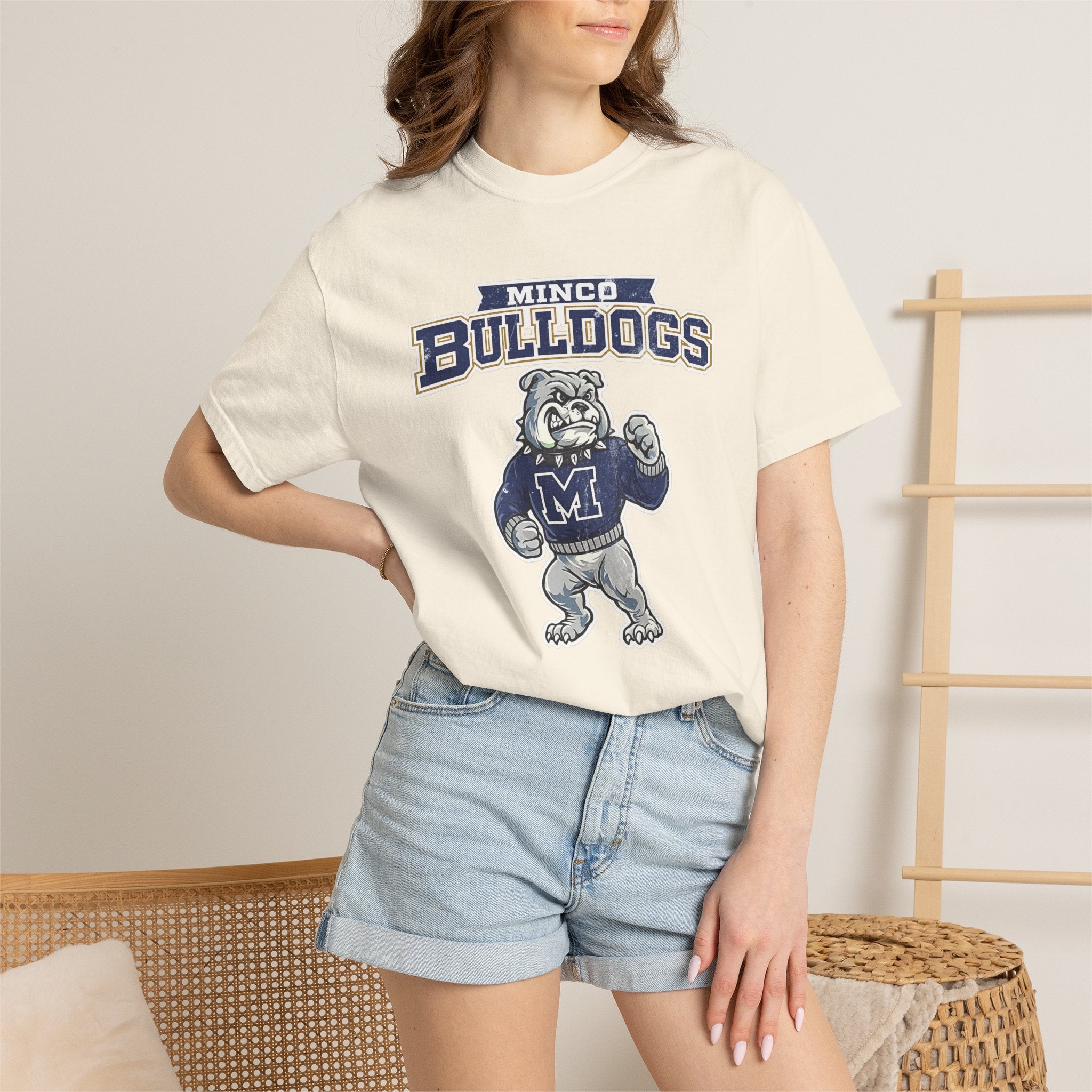 Bulldogs Mascot T-Shirt — Minco School Spirit Tee