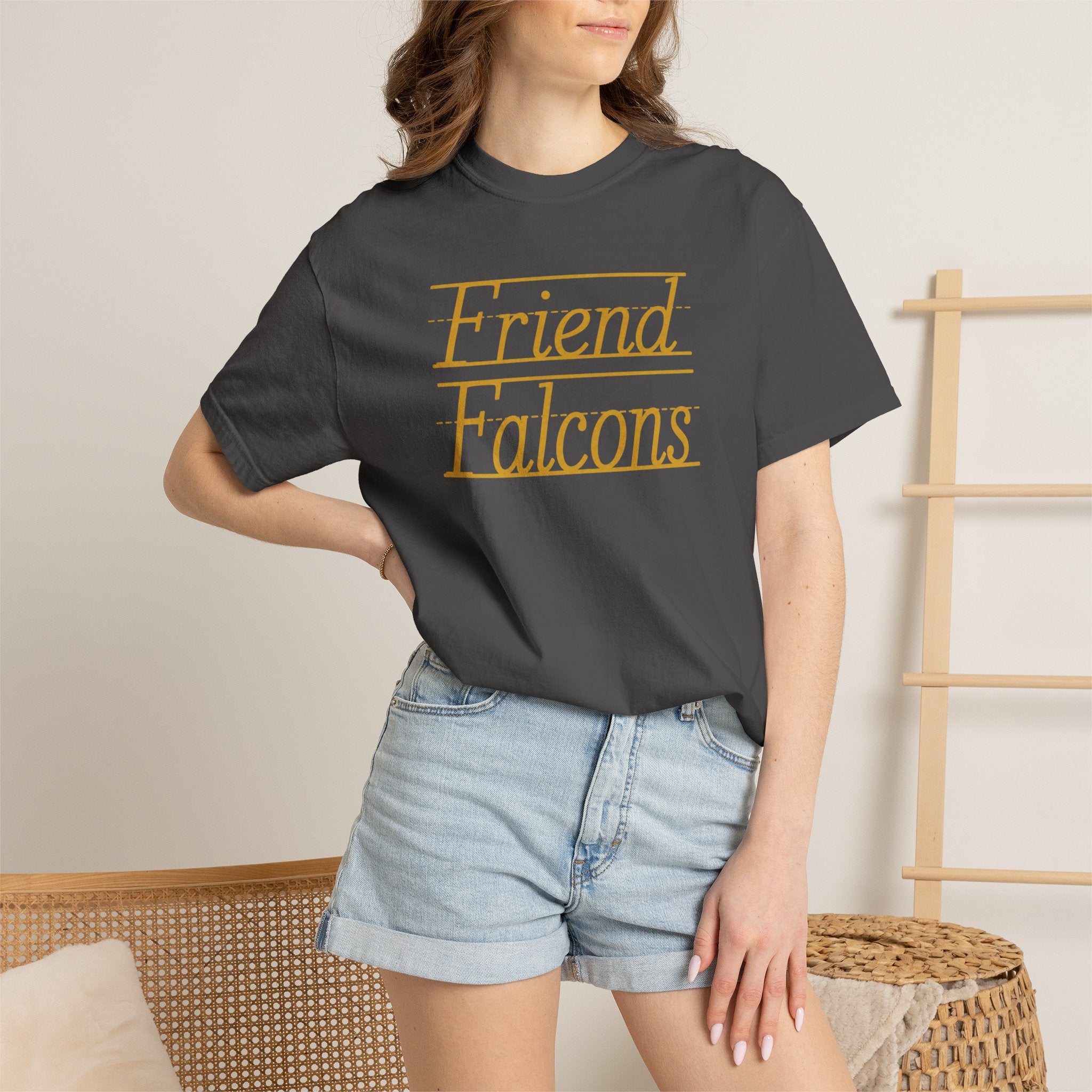 Friend Falcons T-Shirt — Vintage Script School Spirit Tee