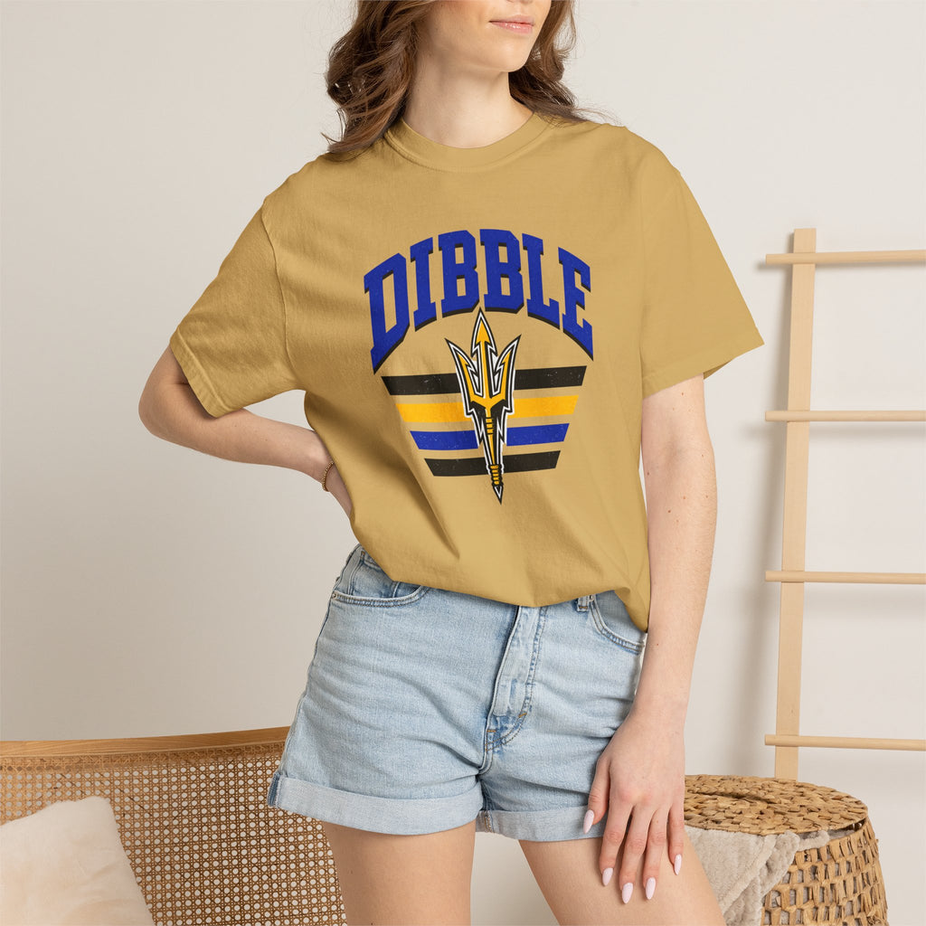 Dibble Retro Trident T‑Shirt — Athletic Vintage Stripe Tee