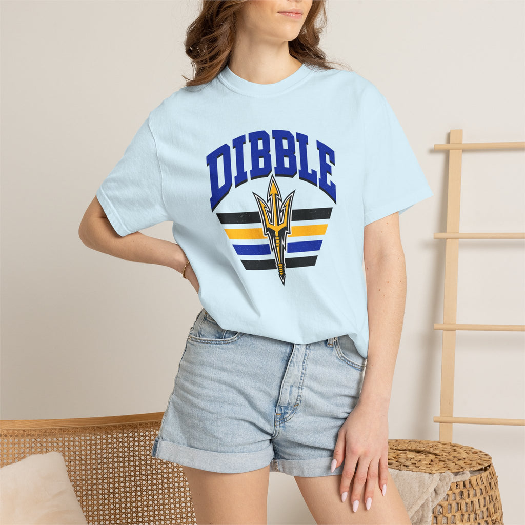 Dibble Retro Trident T‑Shirt — Athletic Vintage Stripe Tee