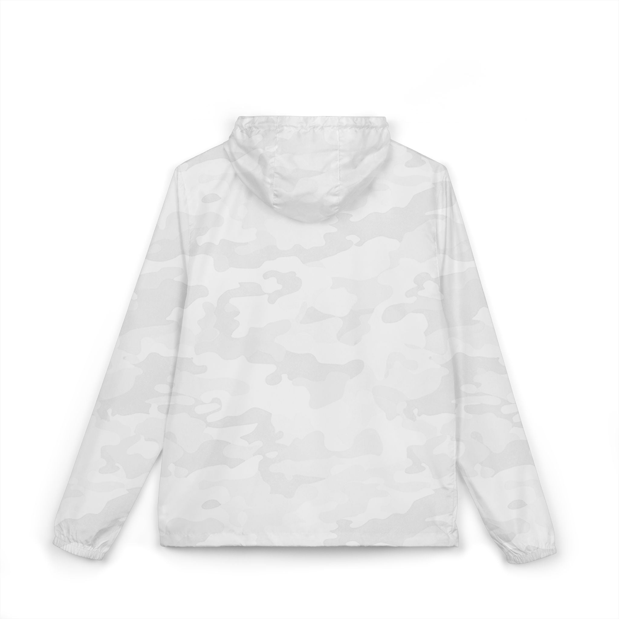 GT Windbreaker Jacket — White Lightweight Full‑Zip Hoodie