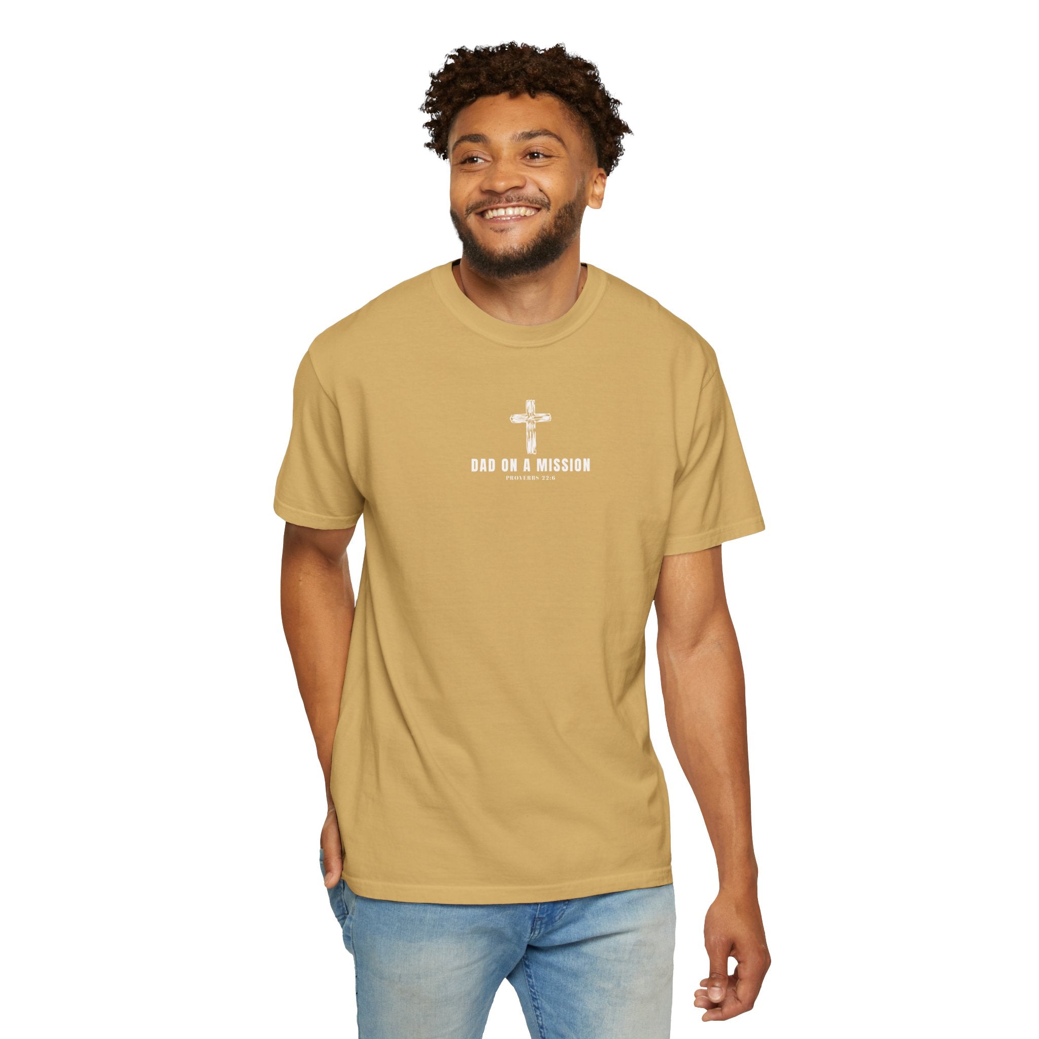Dad on a Mission T-Shirt — Christian Cross Faith Tee for Fathers, Father’s Day Gift