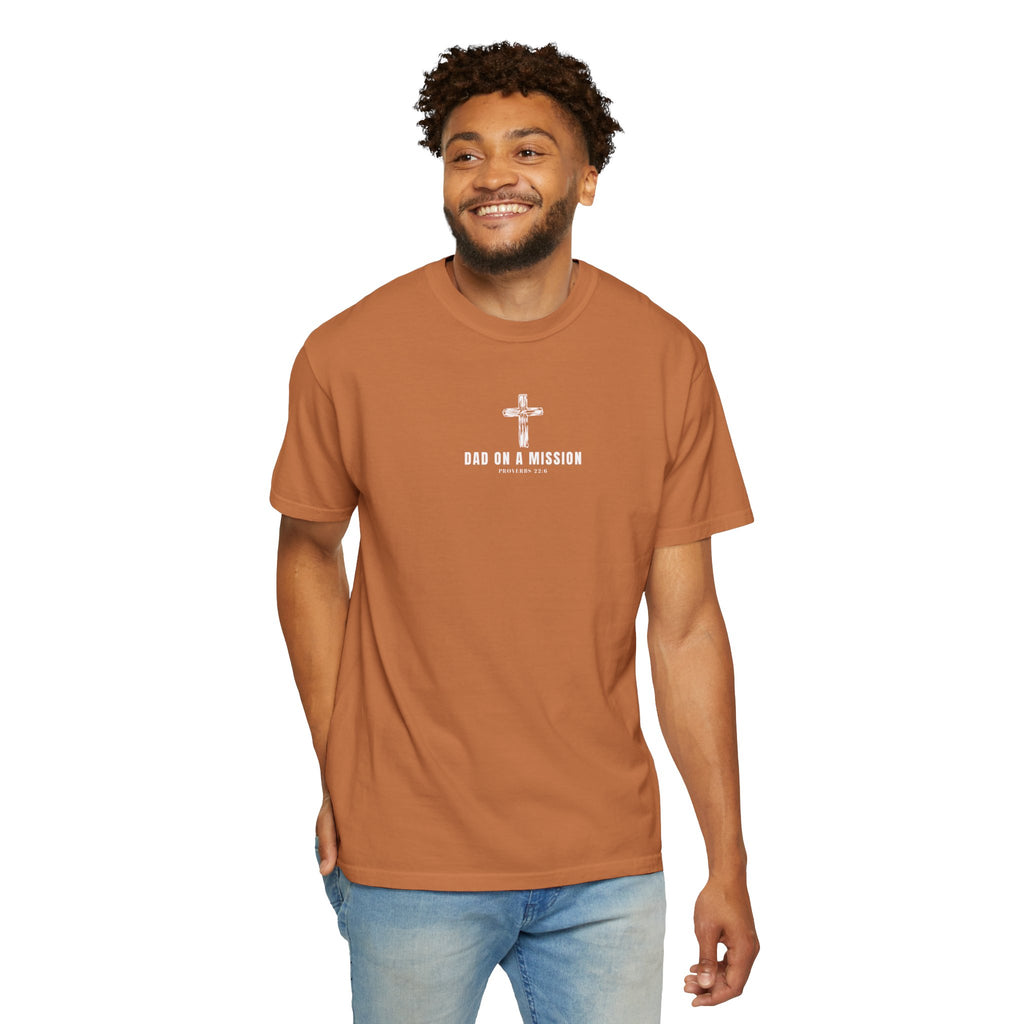 Dad on a Mission T-Shirt — Christian Cross Faith Tee for Fathers, Father’s Day Gift