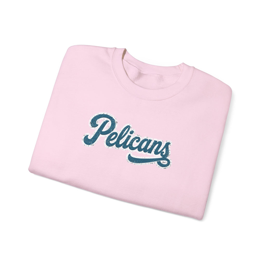 Pelicans Script Gildan Adult Crewneck Sweatshirt
