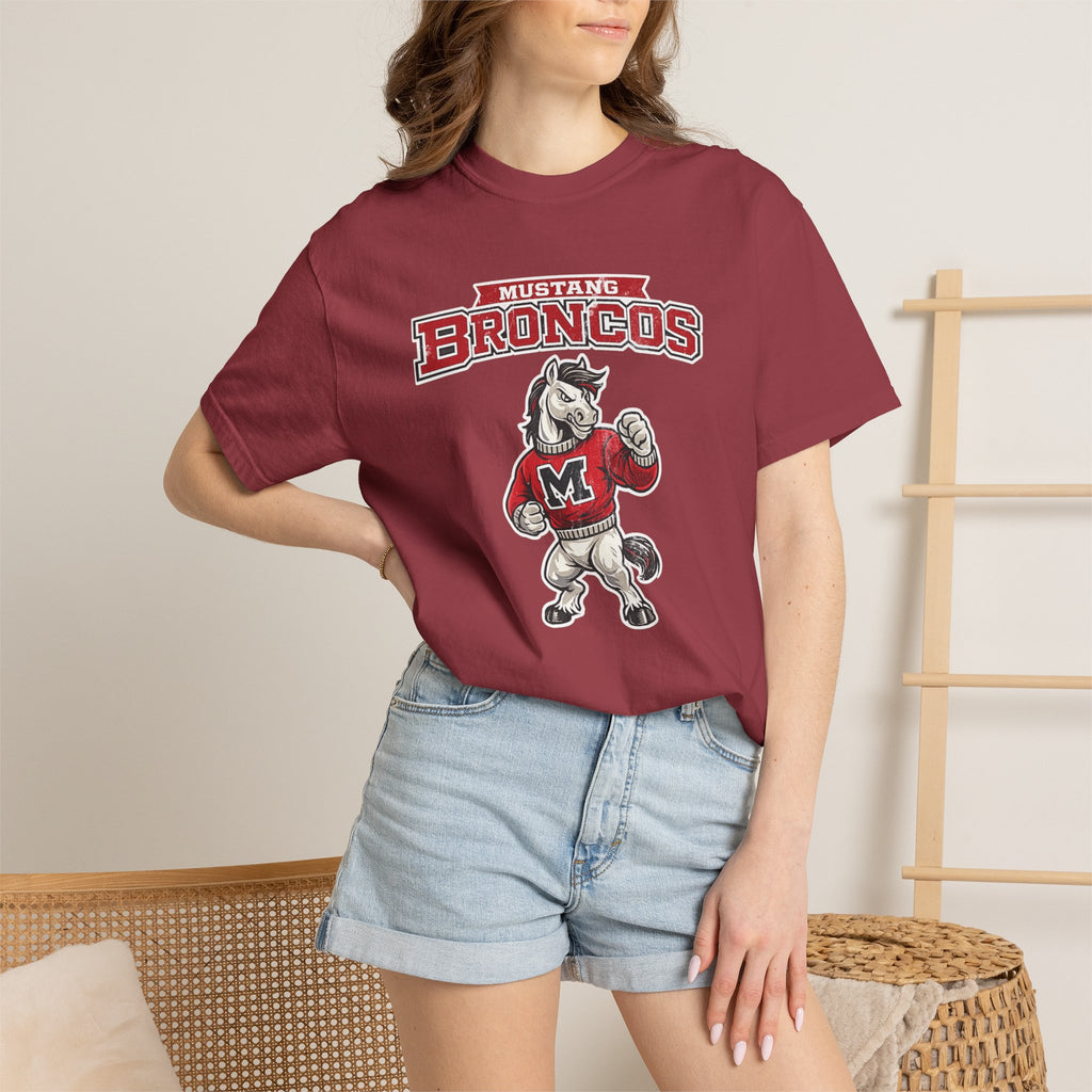 Mustang Broncos Mascot T-Shirt – Retro School Spirit Tee