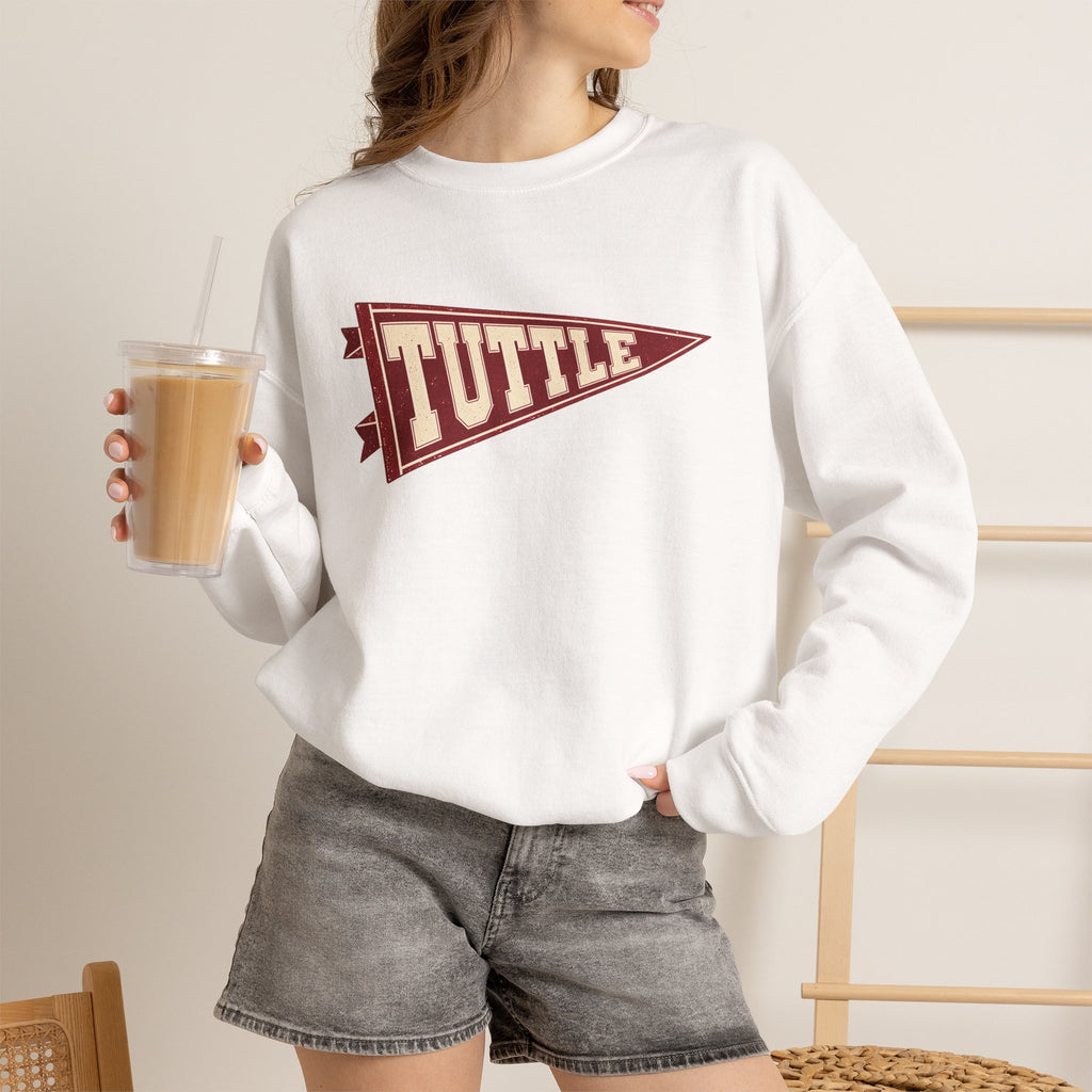 Tuttle Vintage Varsity Pennant Crewneck Sweatshirt