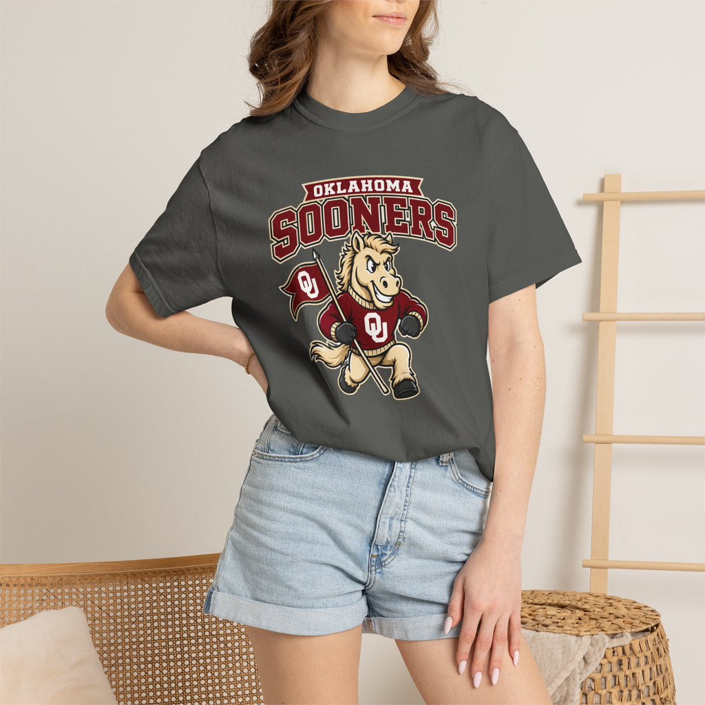 Sooners Mascot T-Shirt — Oklahoma Sooners Vintage College Game Tee