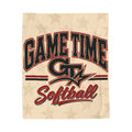 Game Time Softball Velveteen Plush 50x60 Blanket