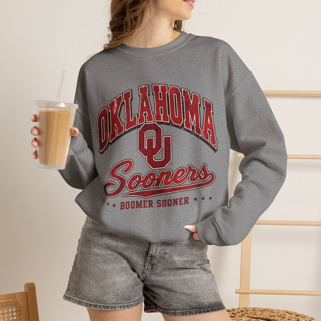 Sooners Crewneck Sweatshirt – Oklahoma OU Vintage Collegiate Pullover