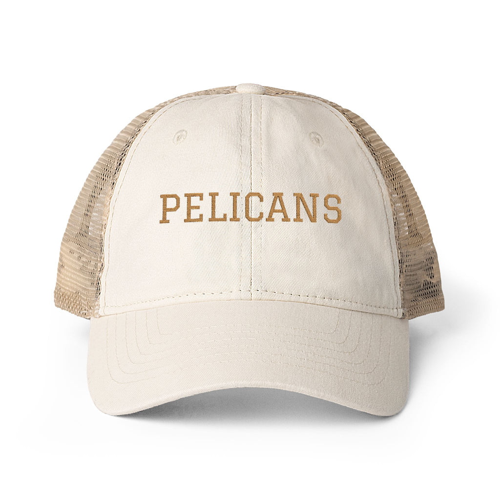 Pelicans Women's Embroidered Washed Mesh-Back Cap