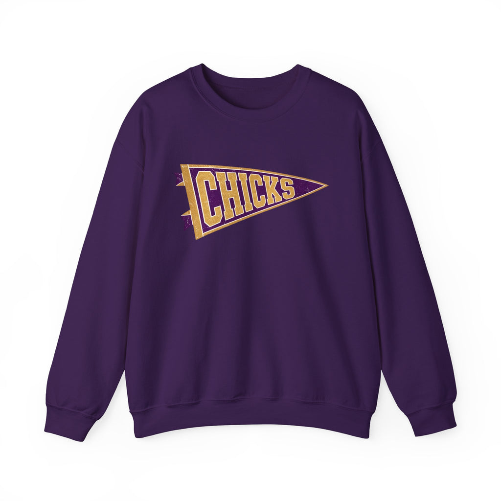 Chicks Vintage Pennant Crewneck Sweatshirt