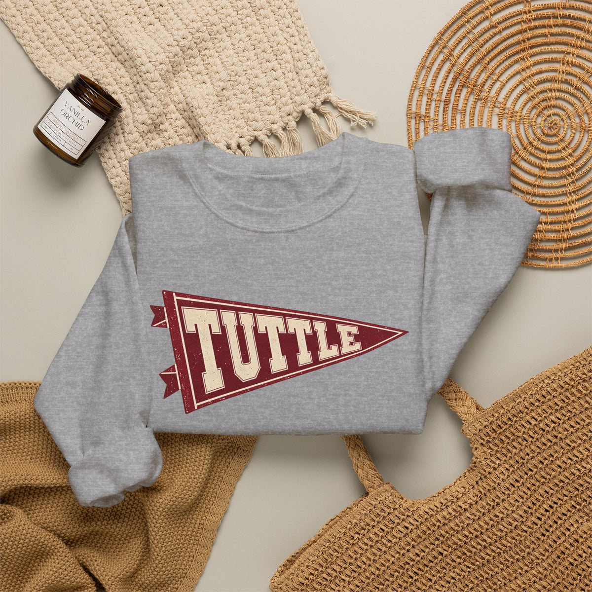 Tuttle Vintage Varsity Pennant Crewneck Sweatshirt