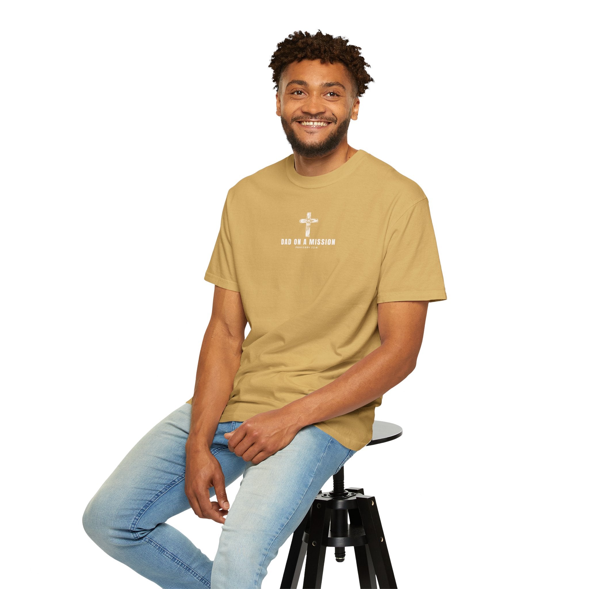 Dad on a Mission T-Shirt — Christian Cross Faith Tee for Fathers, Father’s Day Gift