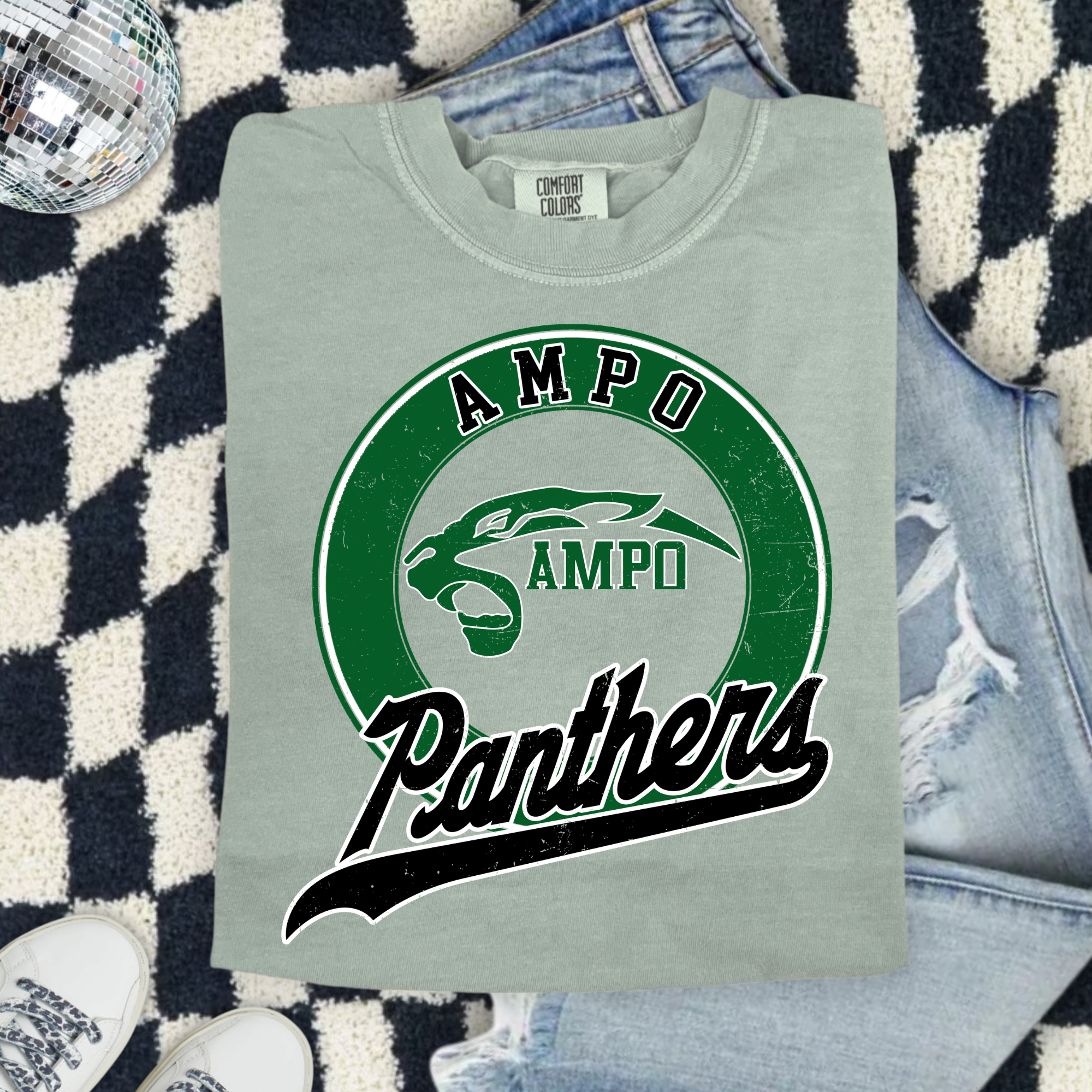 Panthers Vintage Logo T-Shirt — Sampdoria-Inspired Retro Sports Tee
