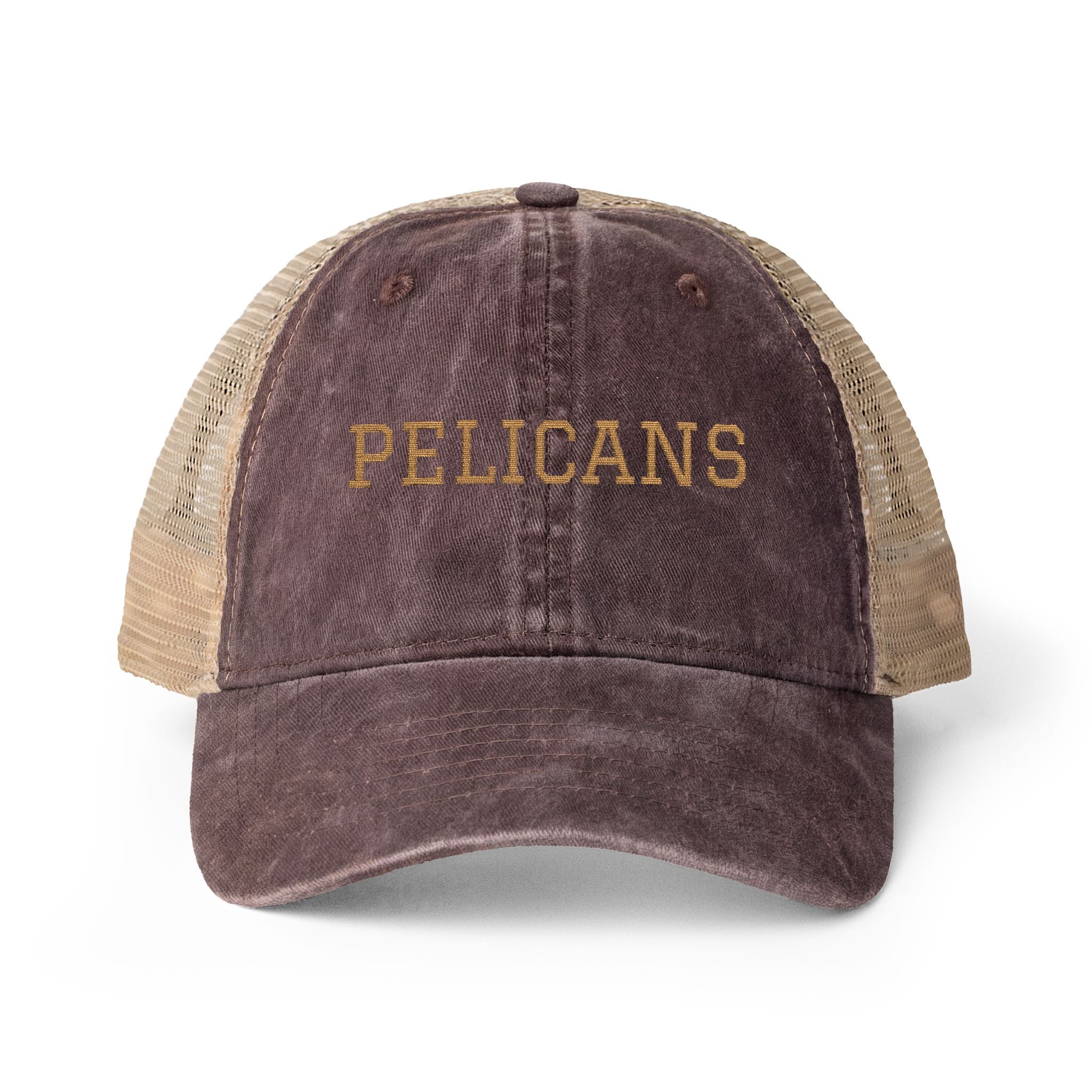 Pelicans Women's Embroidered Washed Mesh-Back Cap