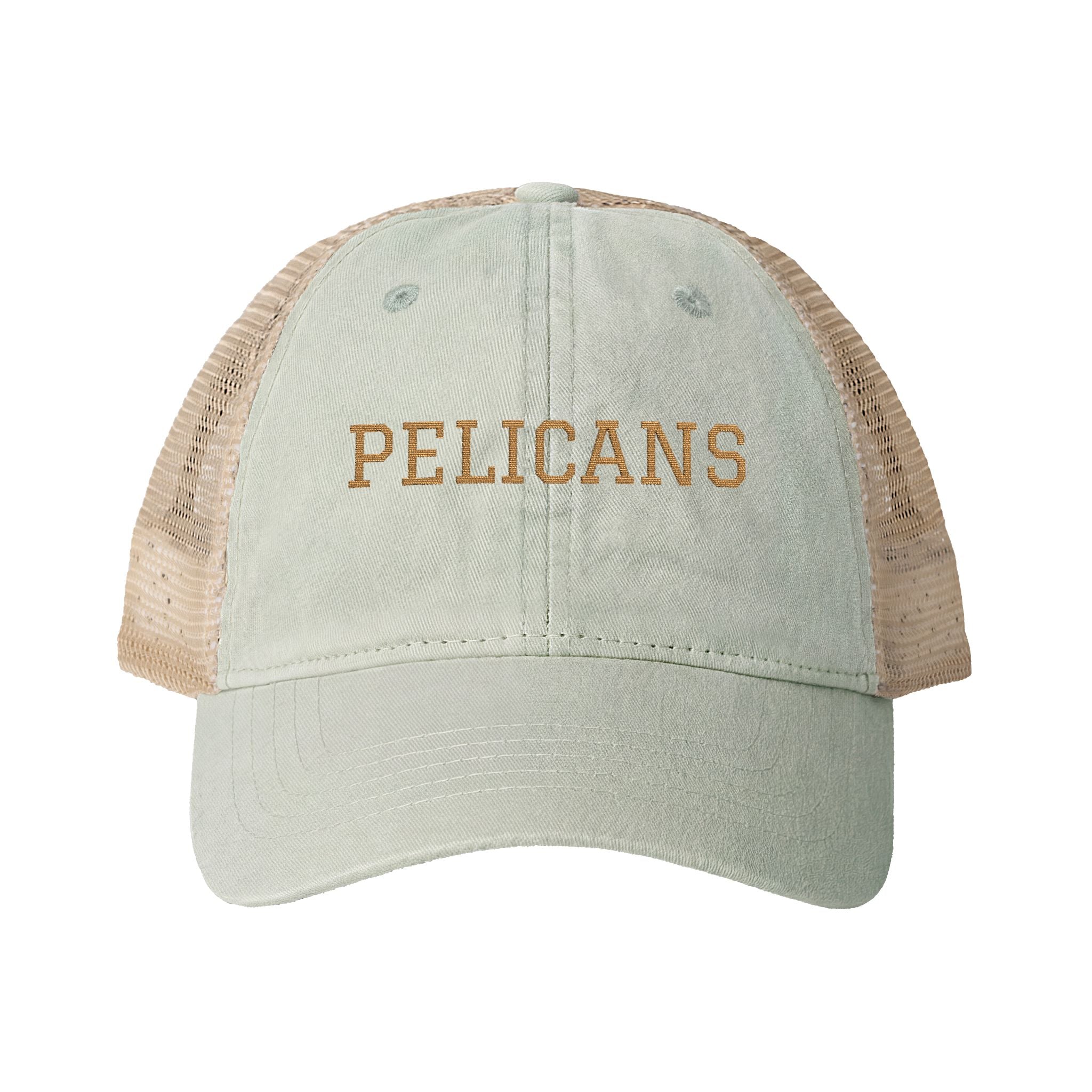 Pelicans Women's Embroidered Washed Mesh-Back Cap