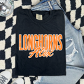 Longhorns Alex T-Shirt — Vintage Script College Football Tee