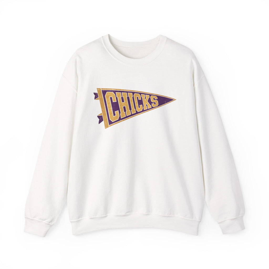 Chicks Vintage Pennant Crewneck Sweatshirt