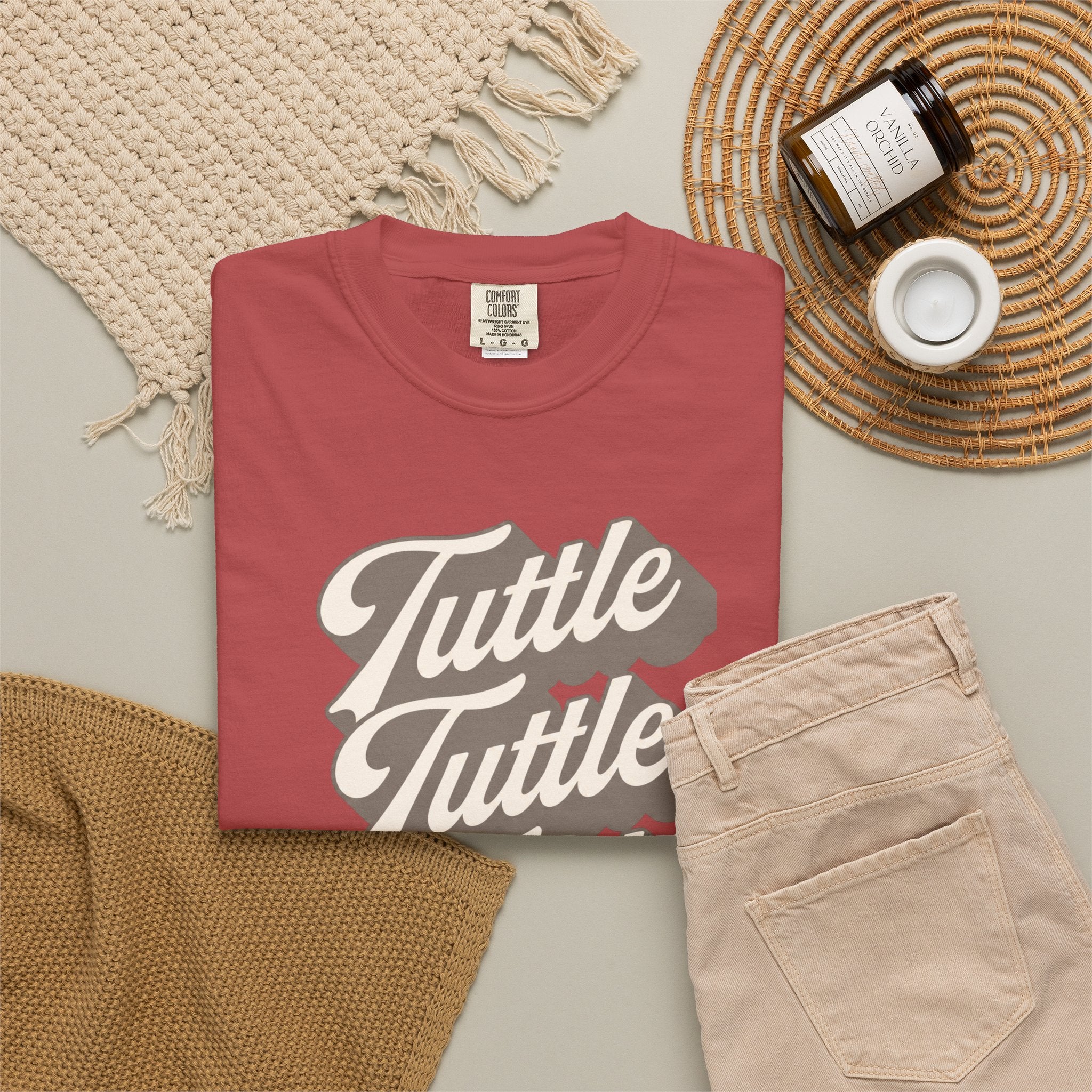 T-Shirt — Retro Script "Tuttle Tuttle Tuttle" Graphic Tee
