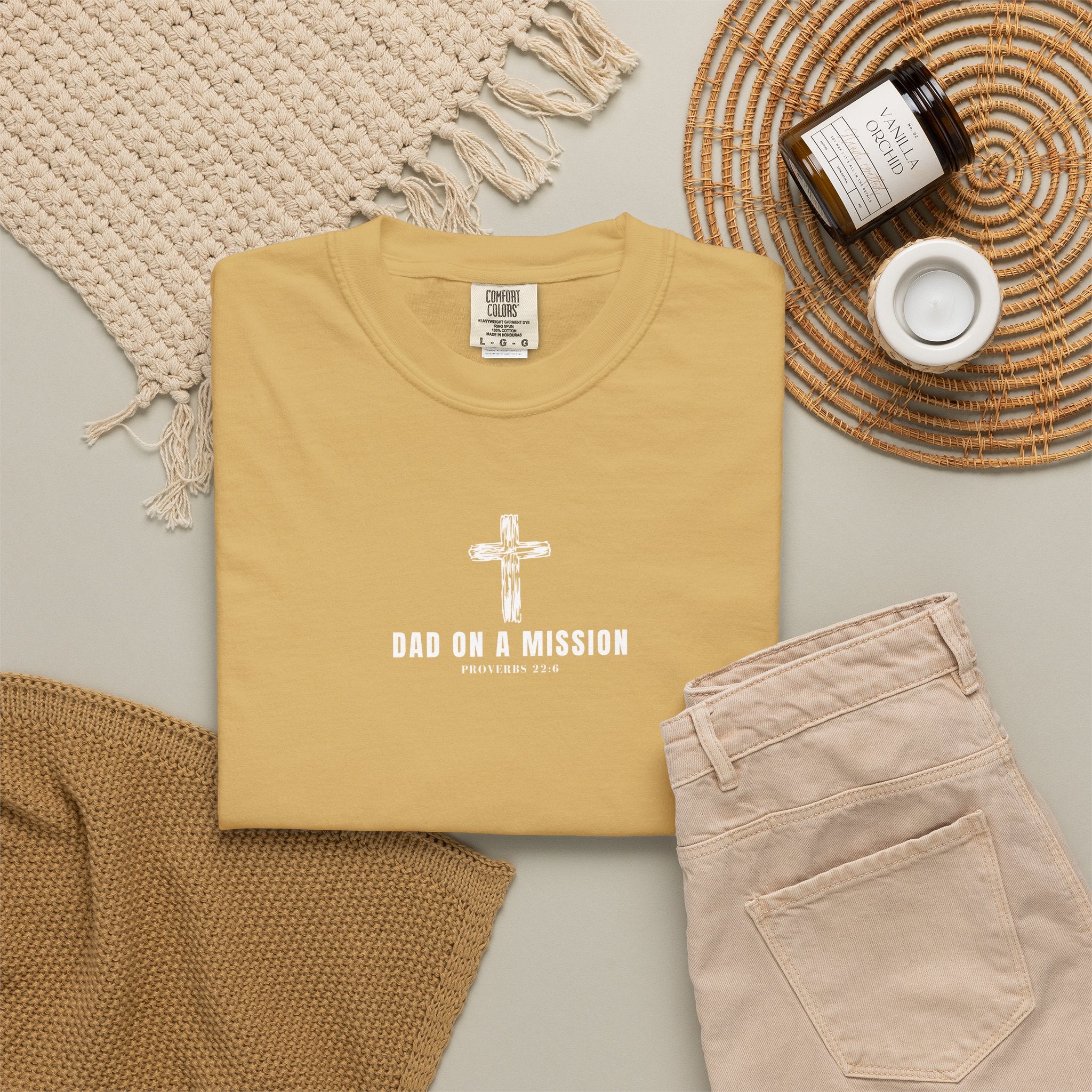 Dad on a Mission T-Shirt — Christian Cross Faith Tee for Fathers, Father’s Day Gift