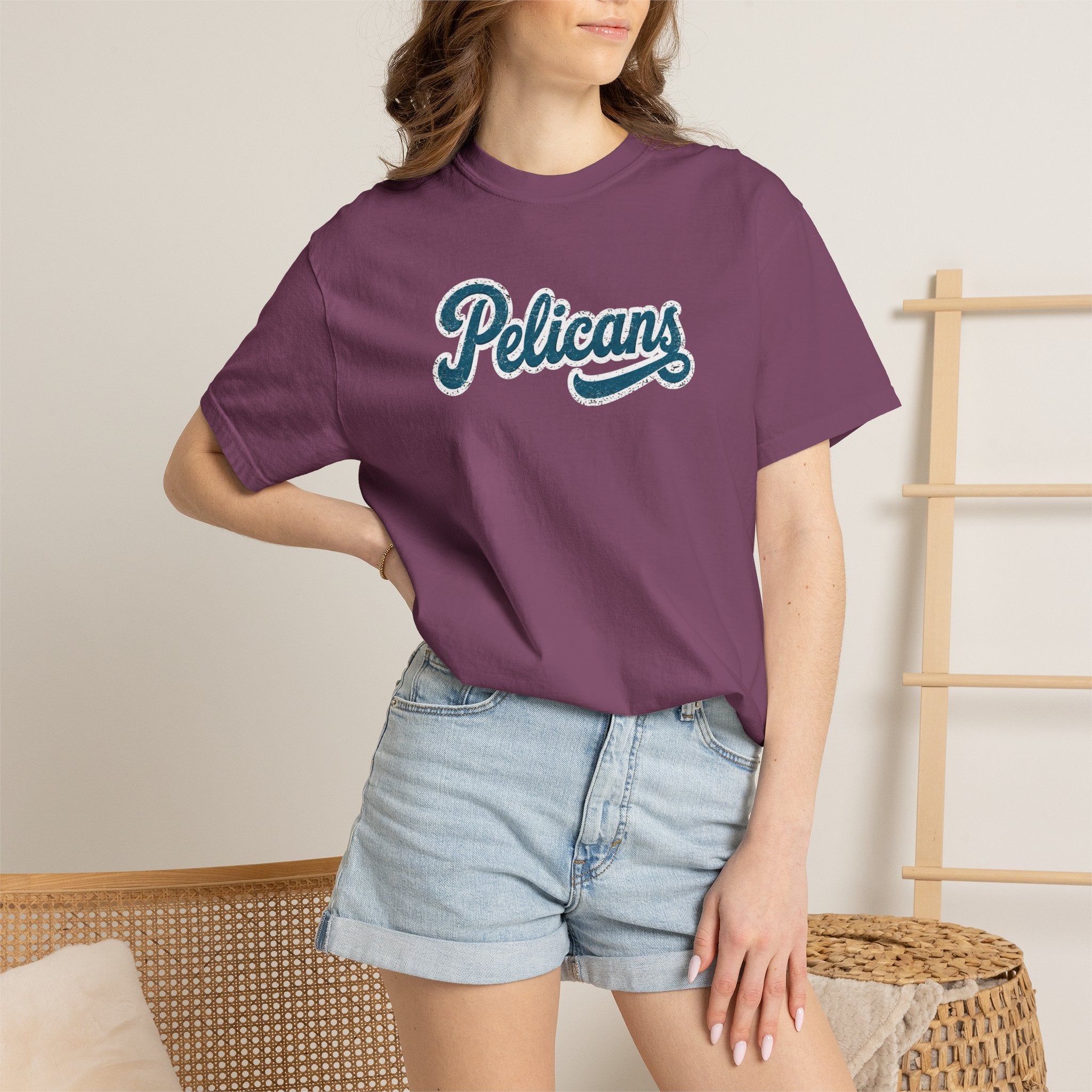 Pelicans Script CC Regular Length Tee
