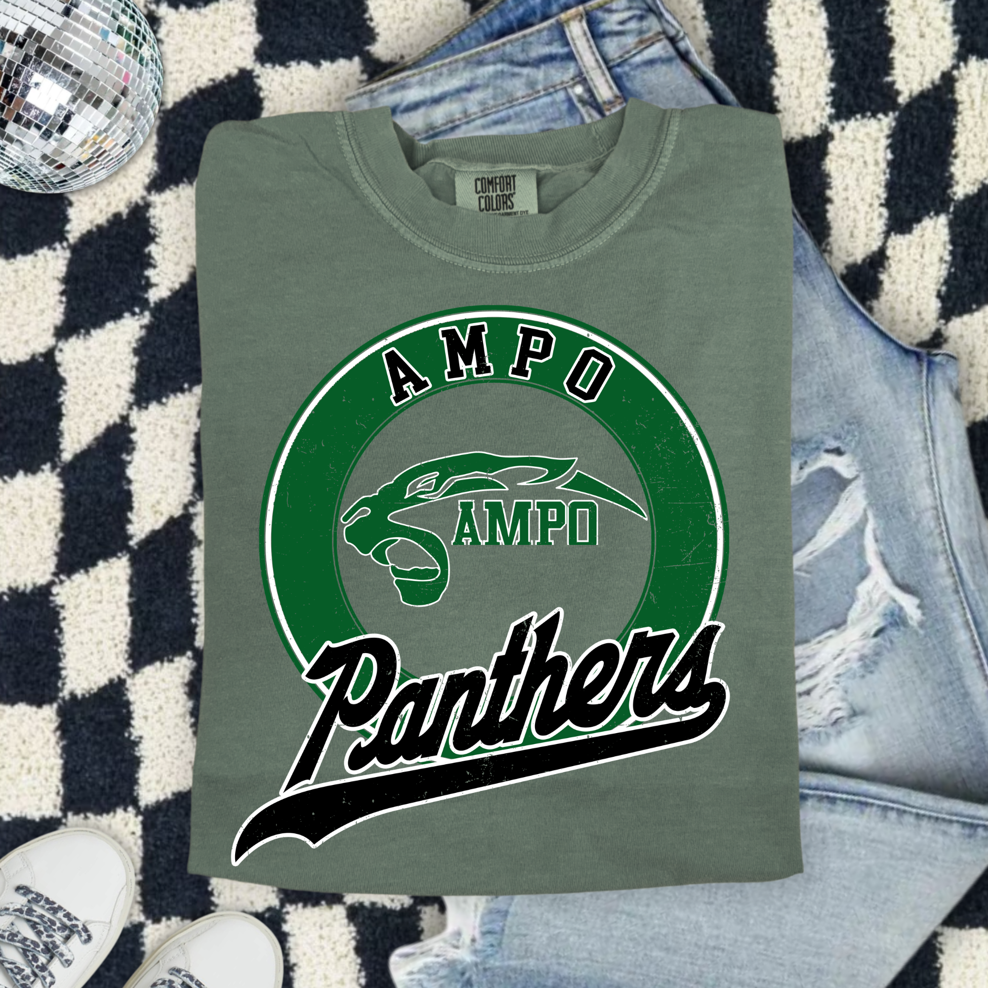 Panthers Vintage Logo T-Shirt — Sampdoria-Inspired Retro Sports Tee