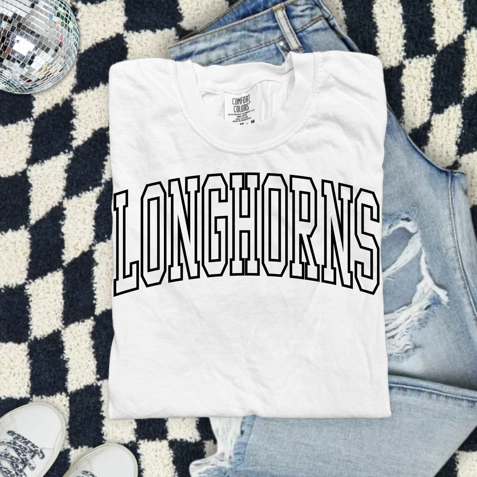 Longhorns Arch Logo T-Shirt — Classic College Style Tee
