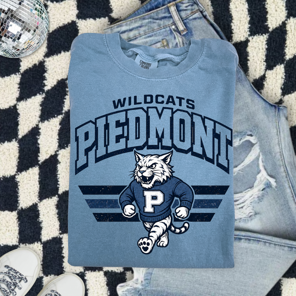 Piedmont Wildcats Vintage Mascot T-Shirt