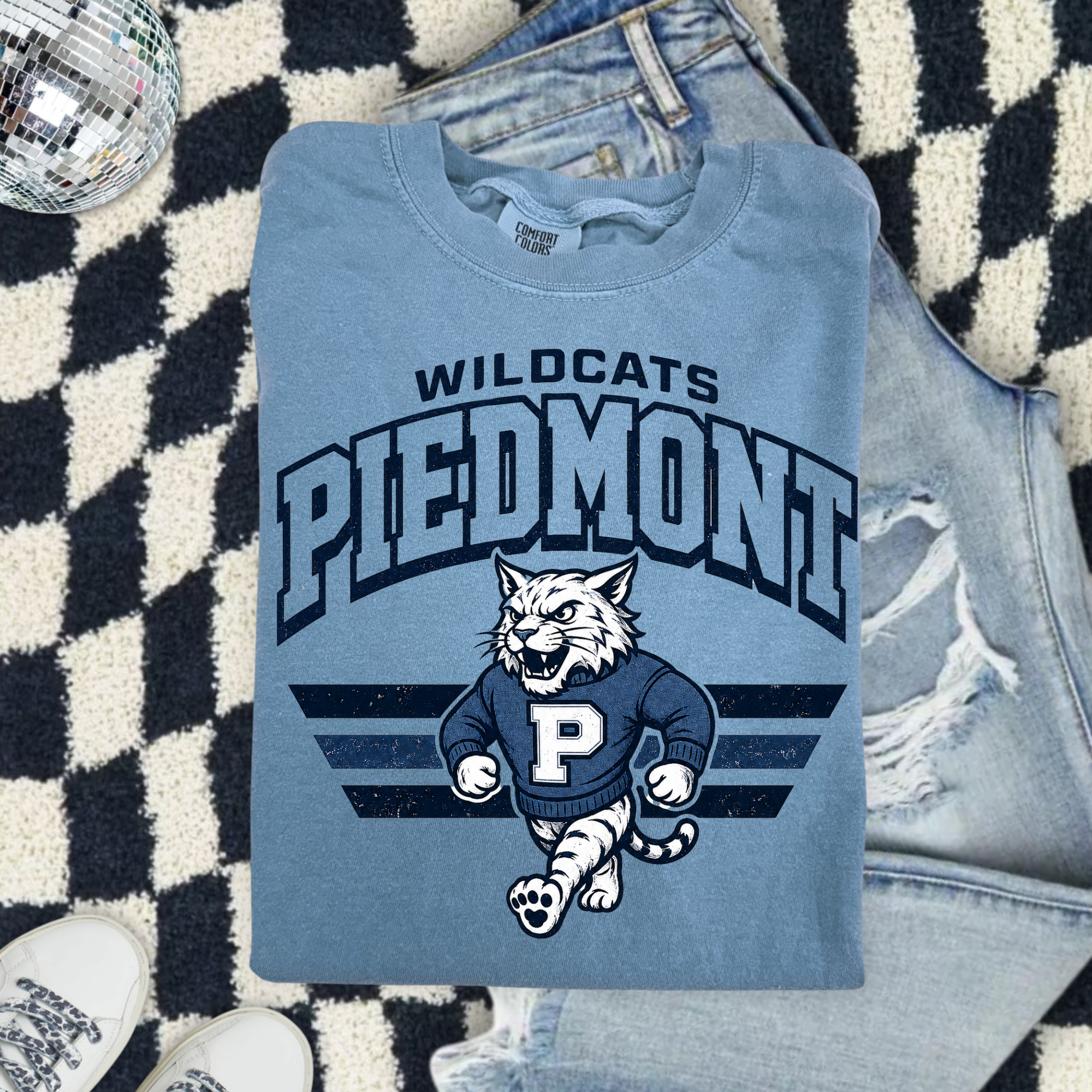 Piedmont Wildcats Vintage Mascot T-Shirt