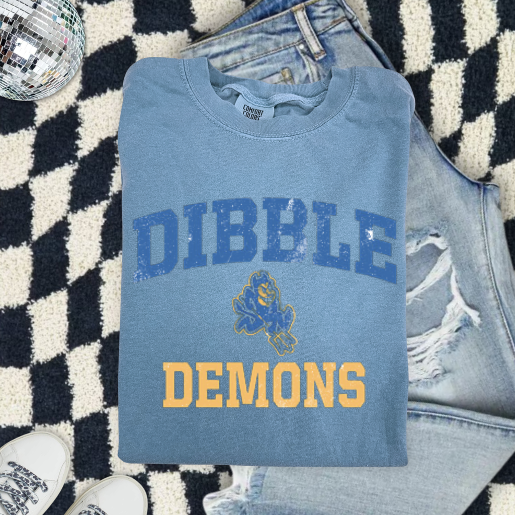 Dibble Demons Vintage-Style T-Shirt — School Mascot Tee