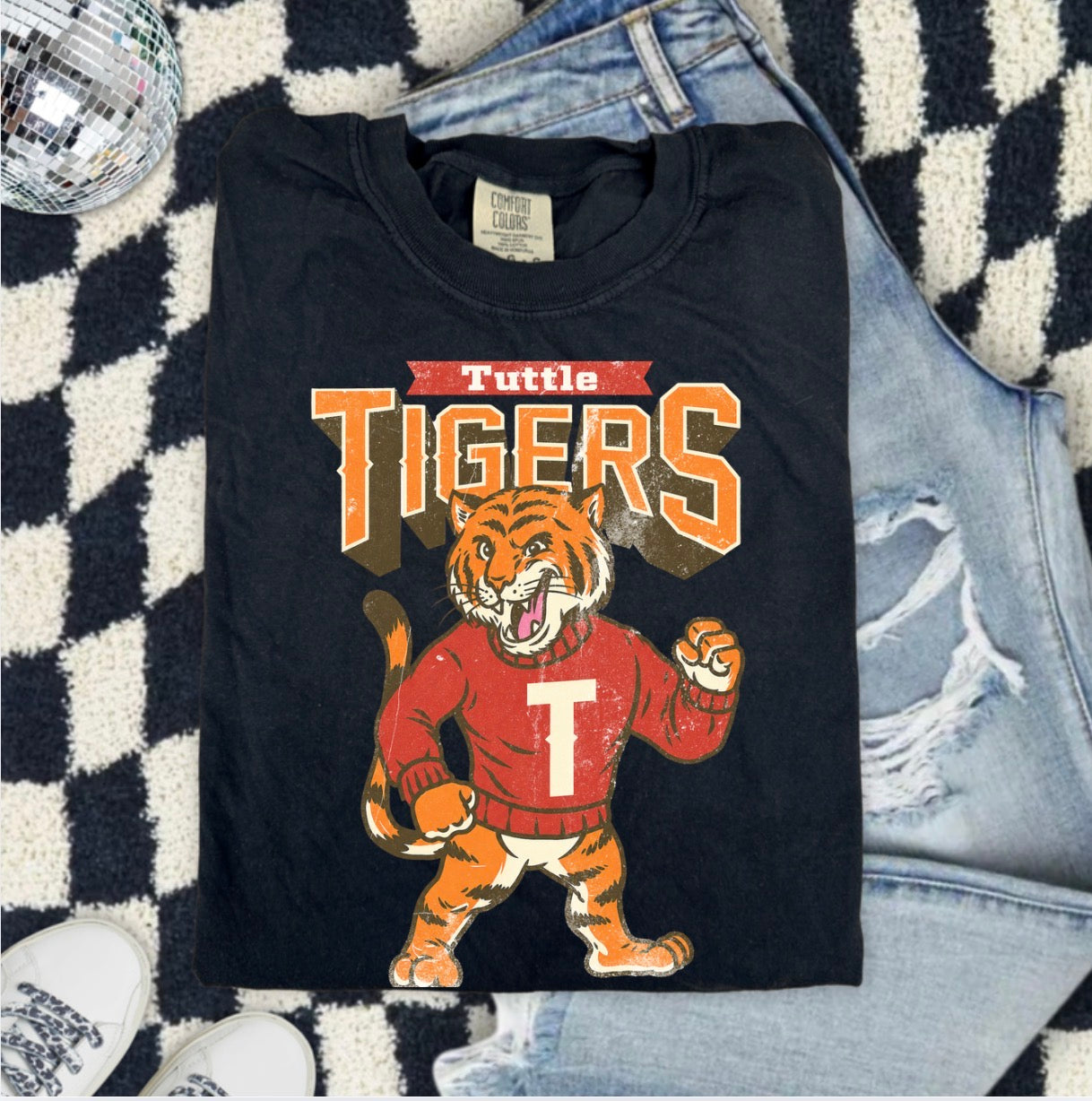 Tuttie Tigers Vintage Mascot T-Shirt