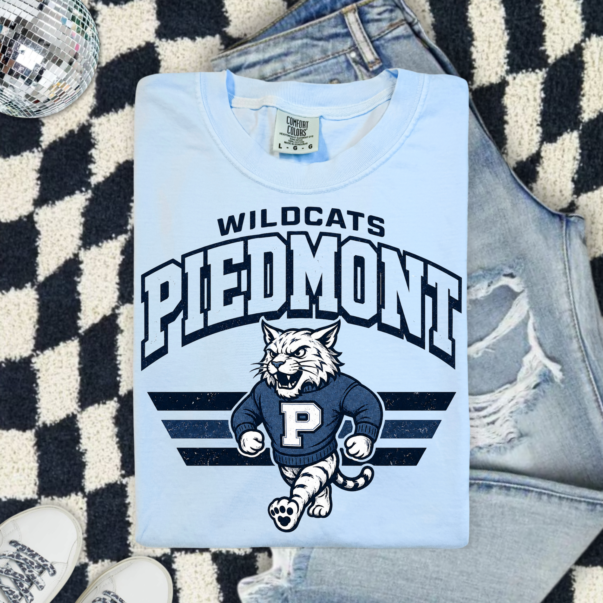 Piedmont Wildcats Vintage Mascot T-Shirt