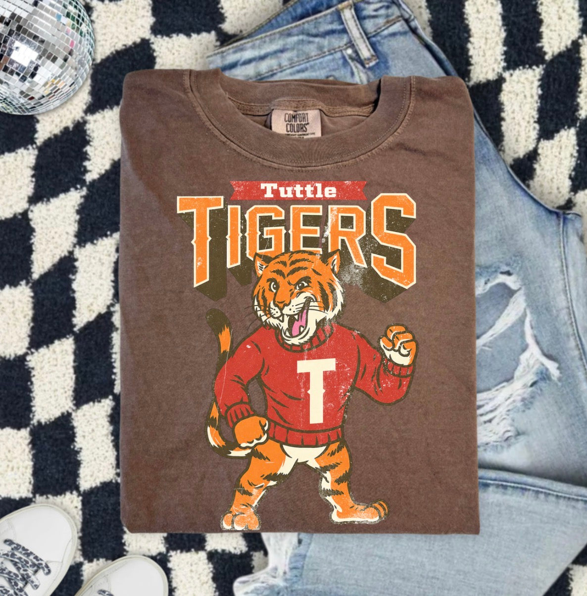 Tuttie Tigers Vintage Mascot T-Shirt