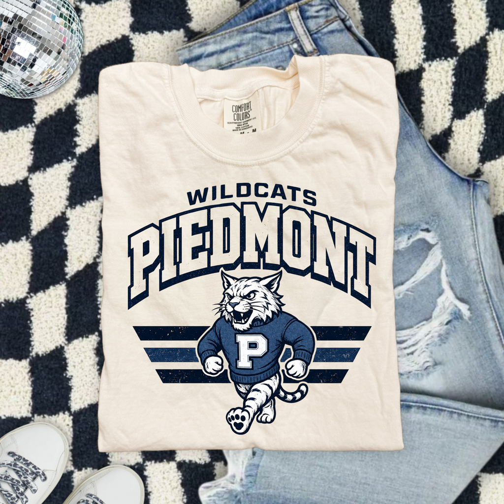 Piedmont Wildcats Vintage Mascot T-Shirt