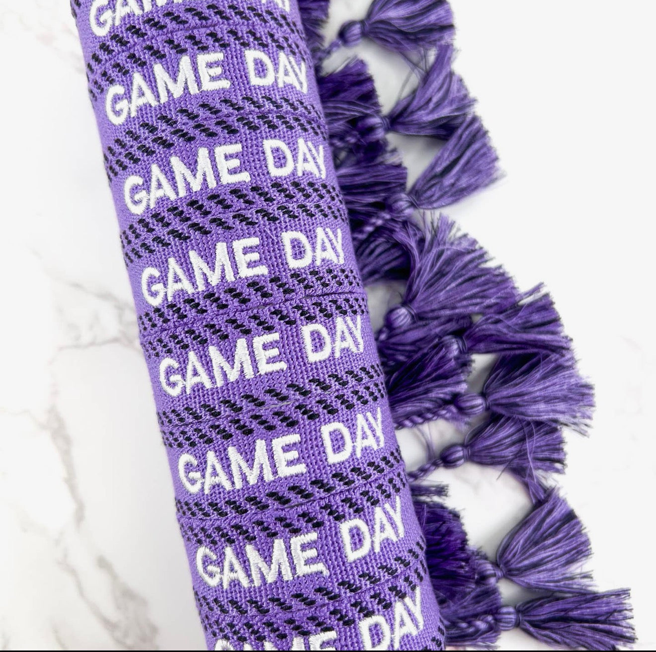Purple + White Game Day Bracelet