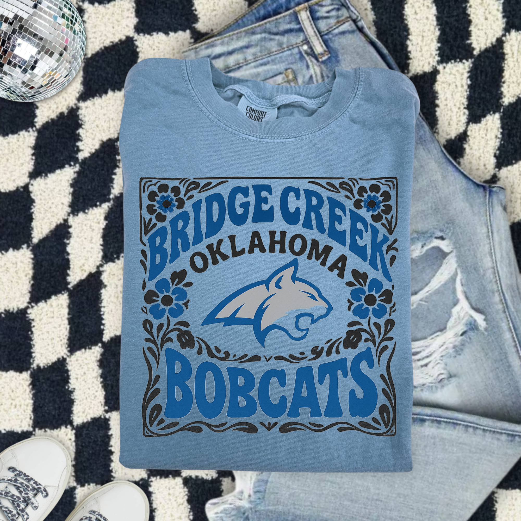 Bridge Creek Oklahoma Bobcats T-Shirt – Retro Mascot Tee