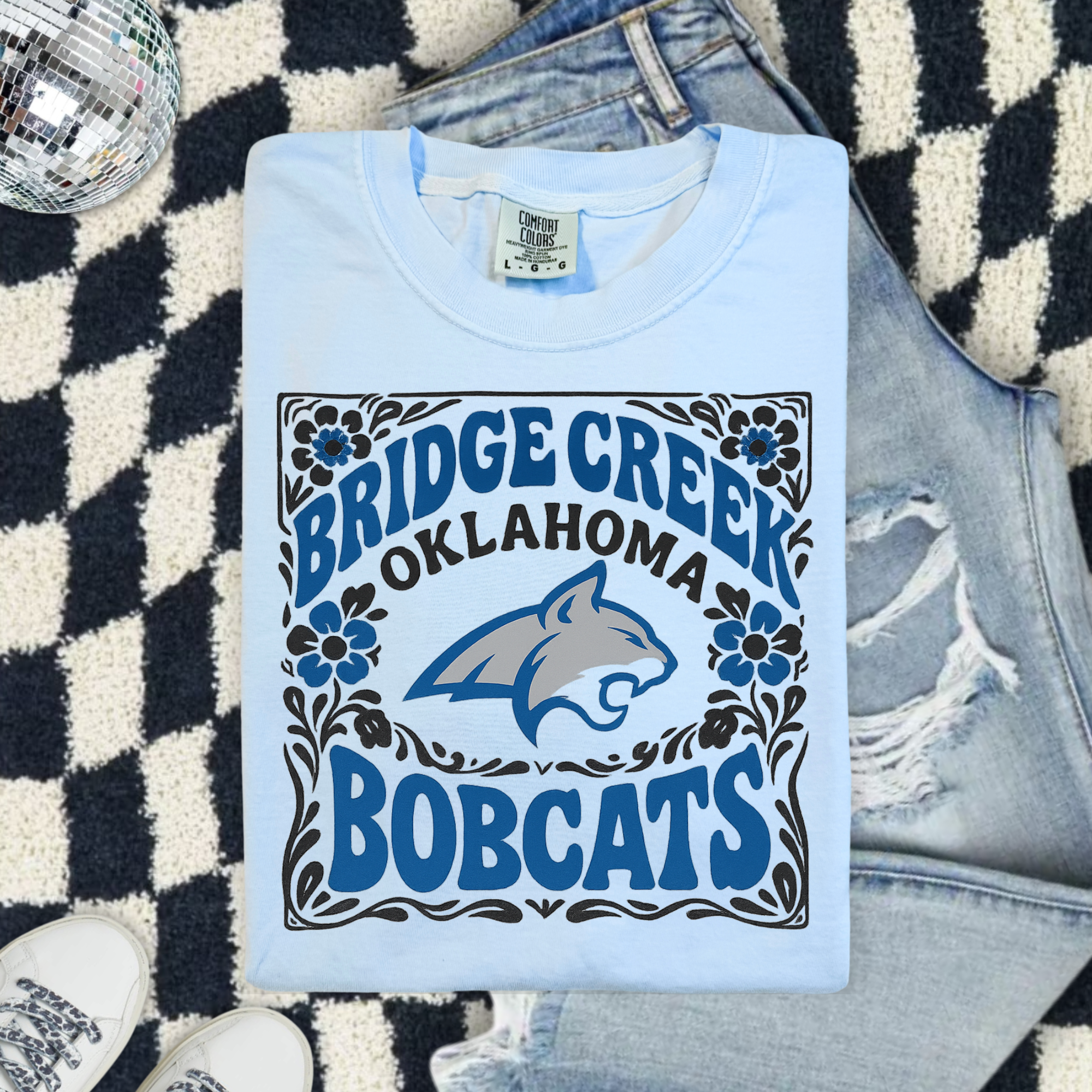 Bridge Creek Oklahoma Bobcats T-Shirt – Retro Mascot Tee