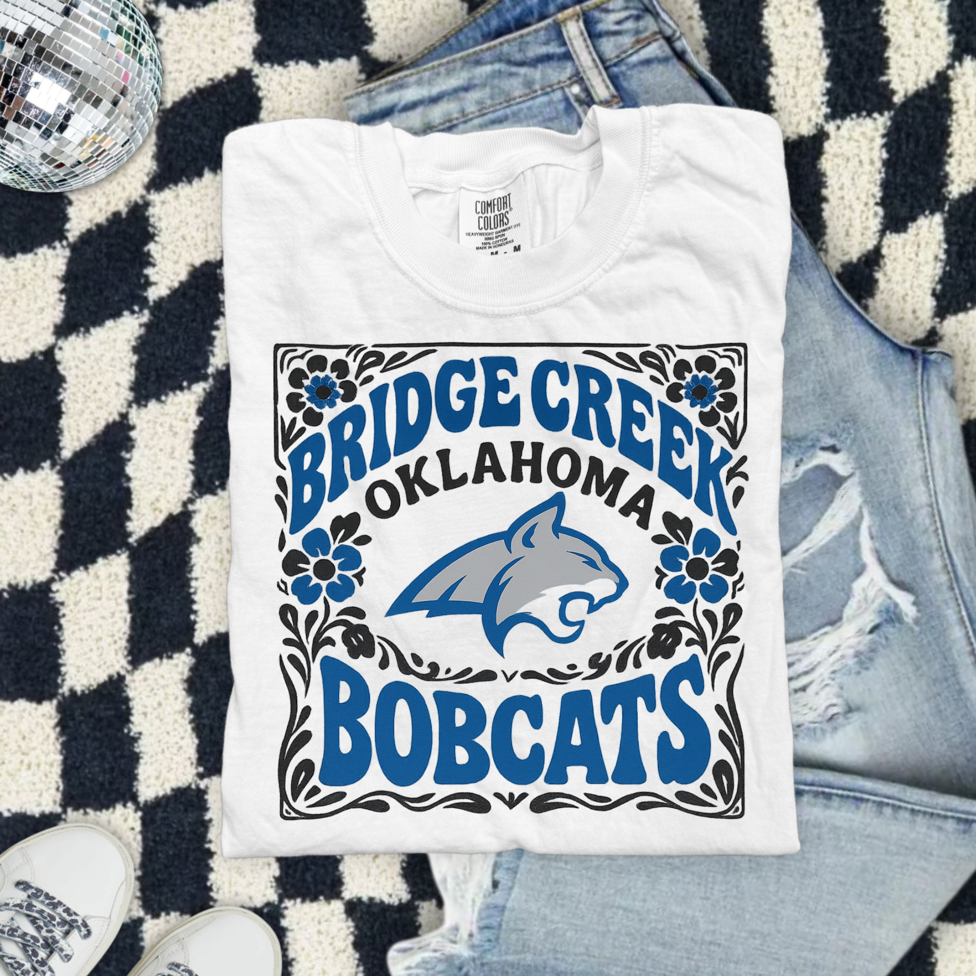 Bridge Creek Oklahoma Bobcats T-Shirt – Retro Mascot Tee