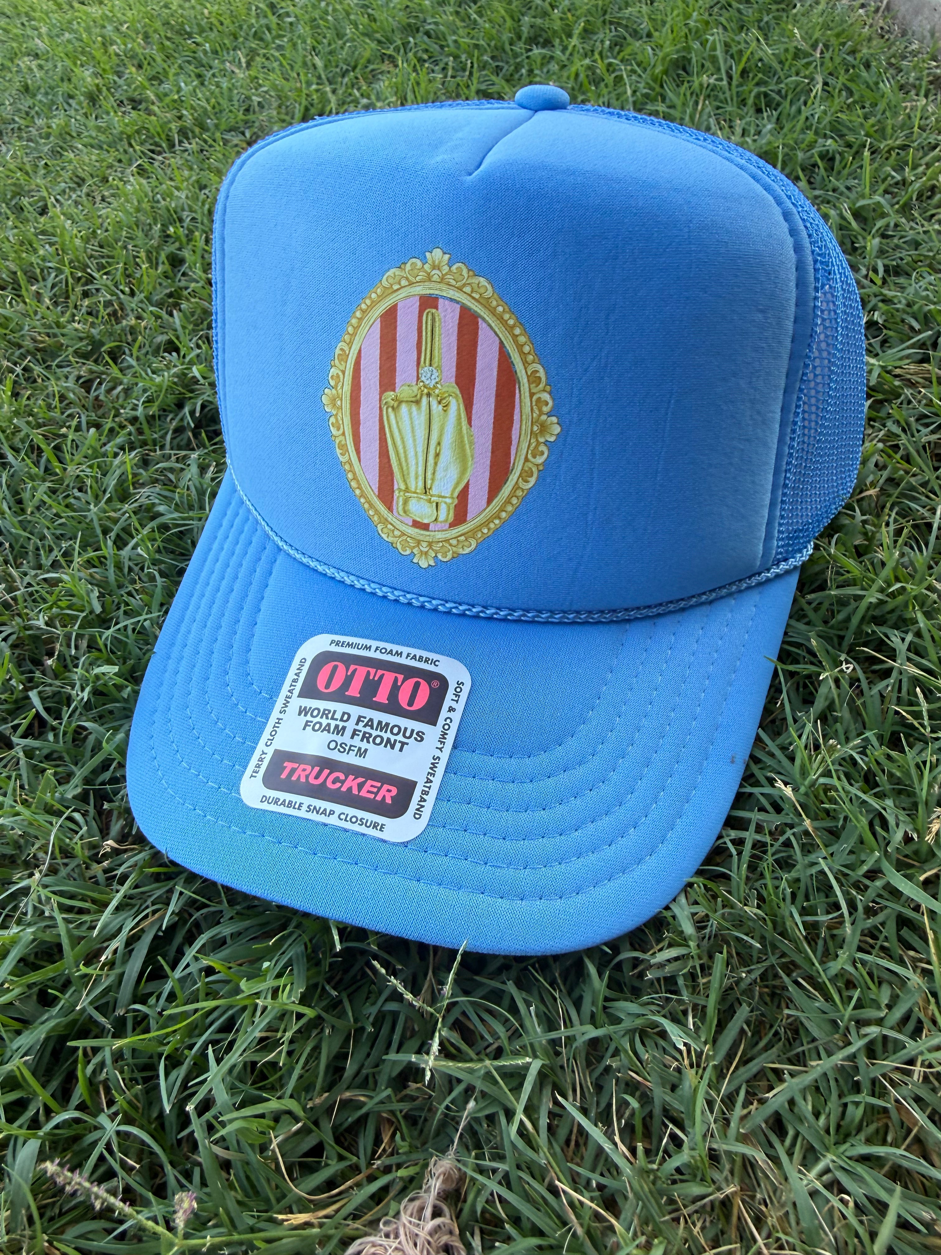 Olive & Bloom Original Gold Hand Foam Trucker Hat
