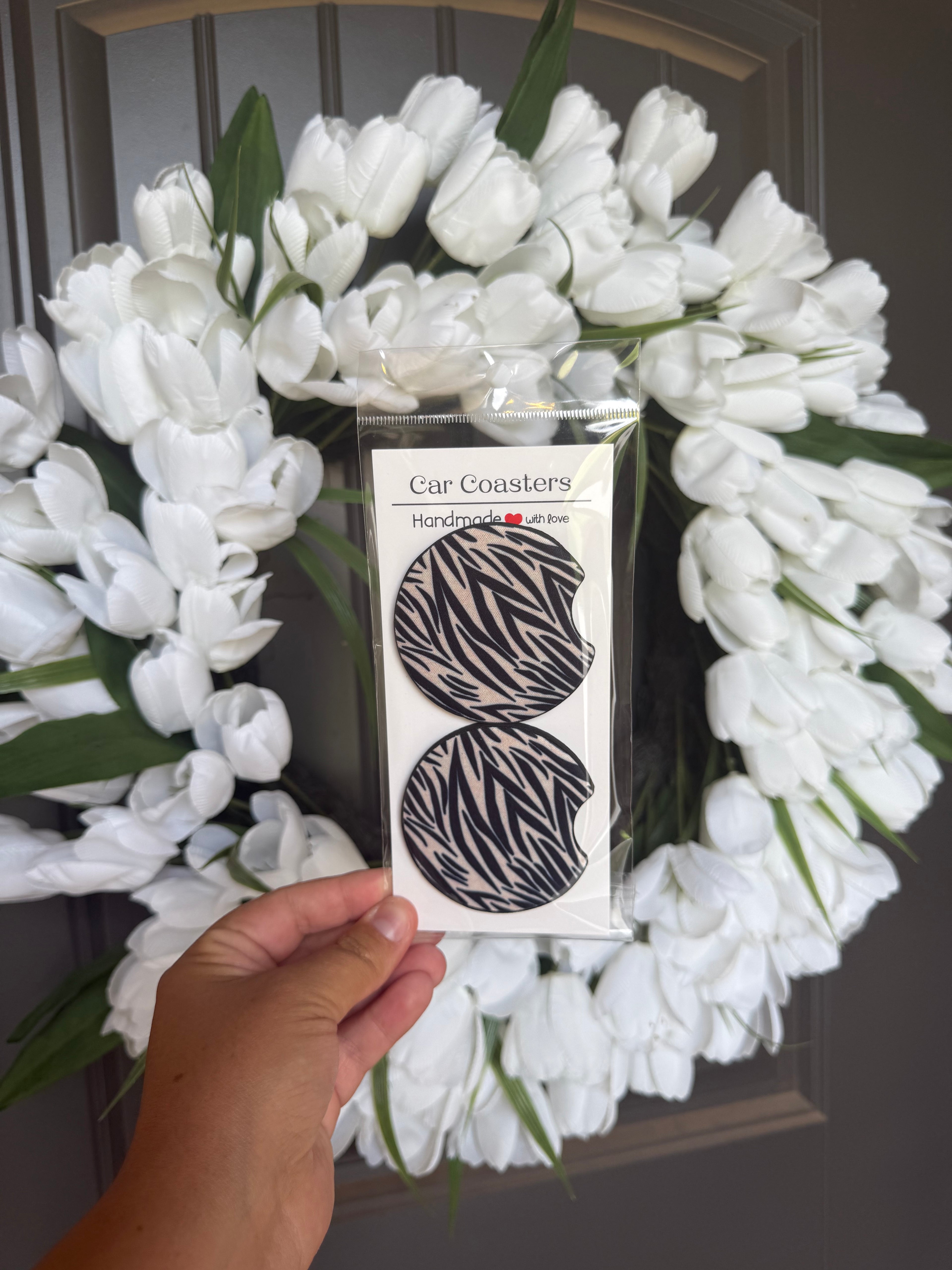 ✨SALE✨ Handmade Car Coasters – Set of 2
